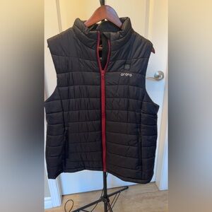 Ororo Black Heated Vest with Red Trim